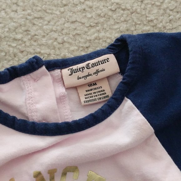 Juicy Couture Navy Joggers & T-Shirt Lot - Picture 8 of 9